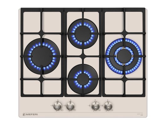 Варочная панель MEFERI MGH604BG GLASS RETRO 4 конфорки газовая